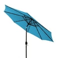 thumbnail image 4 of 9ft Patio Umbrella Outdoor Market 32 LED Solar Umbrella with Tilt and Crank(Light Blue), 4 of 13