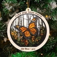 thumbnail image 3 of Butterfly Stained Glass Suncatcher Ornament – Holiday Ornament with Text for Loved Ones, Family & Friends, Christmas 2025 Decoration, 3 of 6