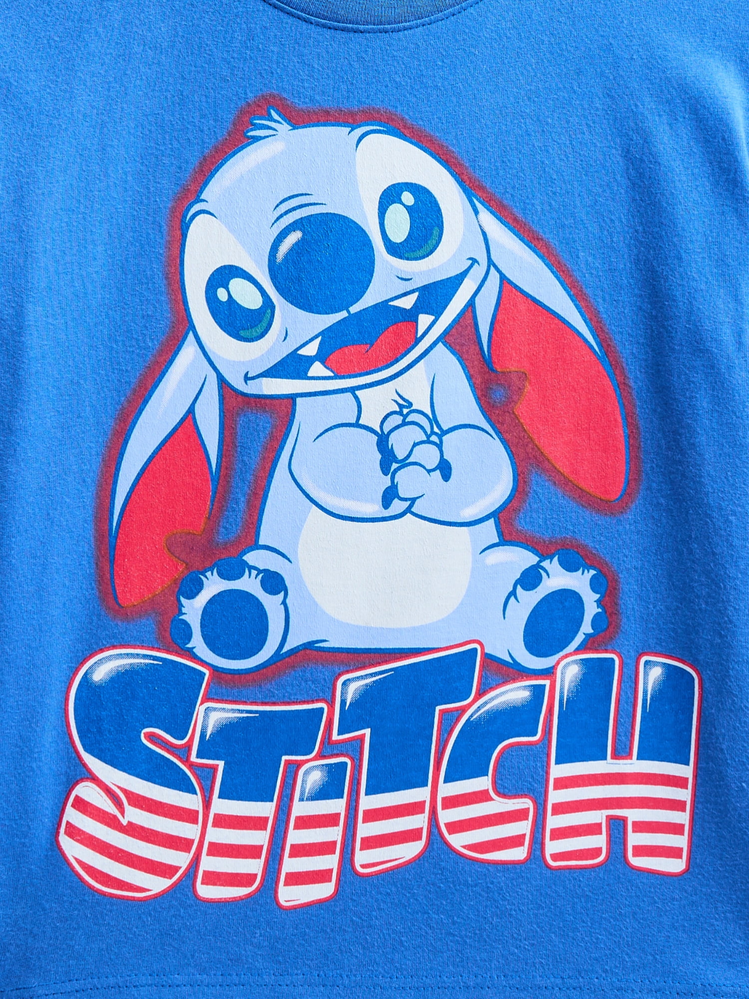 Stitch Toddler Graphic Americana Crewneck Tee with Short Sleeves, Sizes 12M-5T