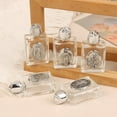 thumbnail image 2 of 12 Types Of Glass Holy Water Jesus Bottle Religious Cross Bottle Christian Virgin Sculpture Bottle Refillable Holy Water Bottle, 2 of 16