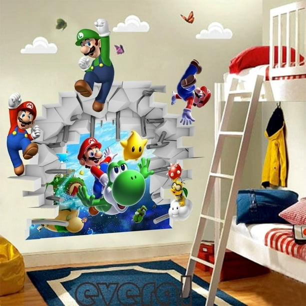 Sticker Mural en 3D avec Super Mario