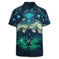 thumbnail image 3 of The Legend of Zelda Men's Casual Button-Down Shirts Summer Short Sleeve Tee Shirt Daily Hawaiian Beach Shirt Top With Pocket, 3 of 9