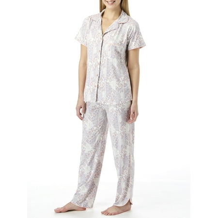 Jessica Simpson Women's Notch Collar and Dolphin Pajamas Pant Set