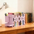 thumbnail image 2 of Tall Heavy Duty Metal Adjustable Bookends Organizer With Removable Pen Holder Tray And Hook For Desk Home Library, 2 of 4