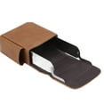 thumbnail image 3 of Estuche de PU para cigarrillos con soporte para encendedor, 20 paquetes, diseño de billetera para hombres, herramientas para fumar, marrón, 3 of 14