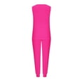 thumbnail image 4 of Scyoekwg Women 2 Piece Outfits Solid Color Casual Round Neck Sleeveless Tank Tops Comfy Joggers Pants Pocket Travel Set Outfit (Hot Pink,XL), 4 of 5