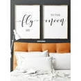 thumbnail image 2 of Fly Me To The Moon, Set of 2 Posters, Minimalist Art, Typography Art, Bedroom Wall Decor, 2 of 5
