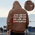 thumbnail image 1 of MHFRRA Sudadera Informal con Capucha para Hombre, de Manga Larga, con Diseño Estampado para Uso Diario, Cómoda Sudadera con Capucha para Otoño E Invierno Marrón, 1 of 6