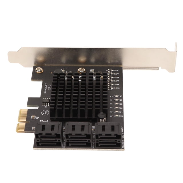 PCIE Card 6 Port, 6Gbps Transfer Rate PCIE 3.0 To 6 Ports Expansion Card PCB Material 32Gbps Bus Bandwidth 6 SATA3.0 Ports for