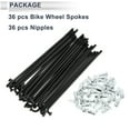 thumbnail image 4 of Unique Bargains 1Set Universal Bicycle Spokes 12G Bike Wheel Spokes Nipple Carbon Steel Black-110mm, 4 of 7