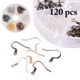 thumbnail image 1 of 120PCS Earring Hook Copper Creative Ball Coil DIY Earring Wire Earring Finding, 1 of 6