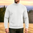thumbnail image 4 of TKKCS Mens Mock Neck Sweatshirt Pullover Loungewear Long Sleeve Regular Fit Casual Tops White 3XL, 4 of 9