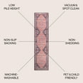 thumbnail image 3 of JONATHAN Y WASHABLE 2 x 10 Runner Rug, Dalyan Geometric Medallions - Terracotta/Navy, WSH101A-210, 3 of 9