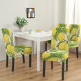 thumbnail image 2 of Lemon Lover Dining Chair Covers 4 Pack Lovely Yellow Fruit Theme Stretch Slipcovers Washable Removable Seat Protectors for Fresh Kitchen or Modern Dining Room, 2 of 6