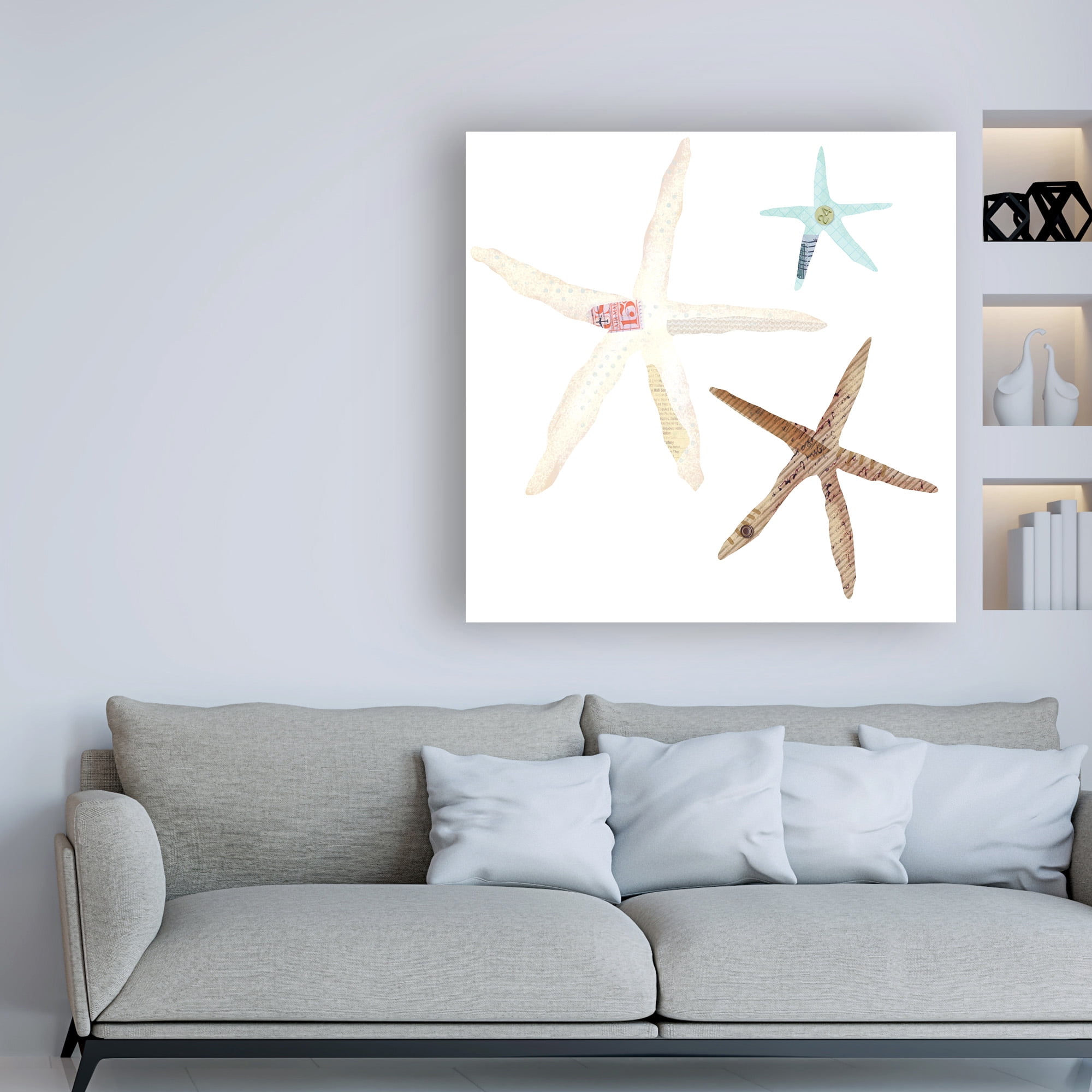 Trademark Fine Art 'Coastal Collage icons 3' Canvas Art by Holli Conger