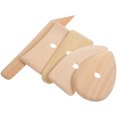 thumbnail image 2 of SHISUYAN Pottery Sculpting Tools for Clay Craft Projects with Stable Wood Material Beige Color 5 Pieces, 2 of 8