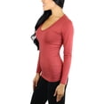 thumbnail image 4 of ToBeInStyle Women's Long Sleeve V-Neck T-Shirt, 4 of 4