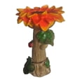thumbnail image 4 of Comedero de resina, estatua de resina, figura, escultura, valla, jardín, baño para pájaros, cuenco, alimentación Flor 16x16x26cm, 4 of 9