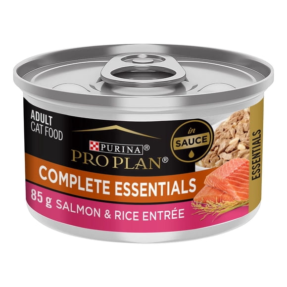 Purina Pro Plan Complete Essentials Entrée de Saumon et Riz en Sauce, Nourriture Humide pour Chats 85 g