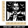 thumbnail image 2 of Dracula Vampire with Bats Halloween Self-Inking Rubber Stamp Ink Stamper - Blue Ink - Large 1-1/2 Inch, 2 of 7