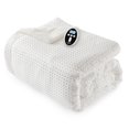 thumbnail image 2 of Electric Heated Throw Blanket with Timer, 6 Heat Settings Fast Heating Flannel & Sherpa for Couch Office Use, 2 of 8
