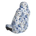 thumbnail image 2 of Wukai Blue Paisley Full Set Car Seat Covers with Soft Padding Universal Auto Front Seats Protector and Cushion Mat, 2 of 5