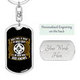 thumbnail image 2 of God's Will Stainless Steel or 18k Gold Premium Swivel Dog Tag Keychain, 2 of 16