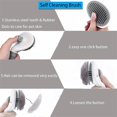 thumbnail image 5 of Pets Slicker Brush Cat Grooming Massage Comb Dogs Self Clean Shedding Brush One Button Removes Loose Undercoat Mats Tangled Hair, 5 of 5