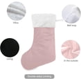 thumbnail image 3 of Coolnut Christmas Stocking Personalized Solid Color Large Candy Stocking Hanging Gift Xmas Stockings Decoration 1 PC for Family Holiday Party Ornaments Decor Fireplace, 3 of 7