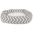 thumbnail image 2 of Majestic Pet Sherpa Chevron Bagel Pet Bed for Dogs, Calming Dog Bed Washable, Extra Large, Grey, 2 of 5