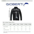 thumbnail image 6 of Gioberti Men's Knitted Regular Fit Full Zip Cardigan Sweater With Soft Brushed Flannel Lining Color: Black Size: M, 6 of 6