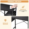 thumbnail image 2 of EDX 40 Inch Computer Desk with 3 Drawers, Writing Desk with Side Storage Pocket, for Home Office, Bedroom , Black, 2 of 7