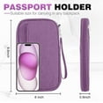 thumbnail image 3 of Passport Holder Family RFID Travel Document Organizer for Women  Passport Wallet Men Portable Case for Cards, Boarding Pass, ID, , Tickets with Zipper, 3 of 7