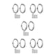 thumbnail image 1 of Pendientes pequeños de aro de plata Qarigey Diseño único de acero inoxidable accesorios de moda, 1 of 6