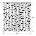 thumbnail image 5 of Black Halloween Bats Shower Curtain 72"x72" ,Bathroom Decorative Shower Curtains Set with 12 Hooks,Modern Waterproof Washable Shower Curtain, 5 of 6