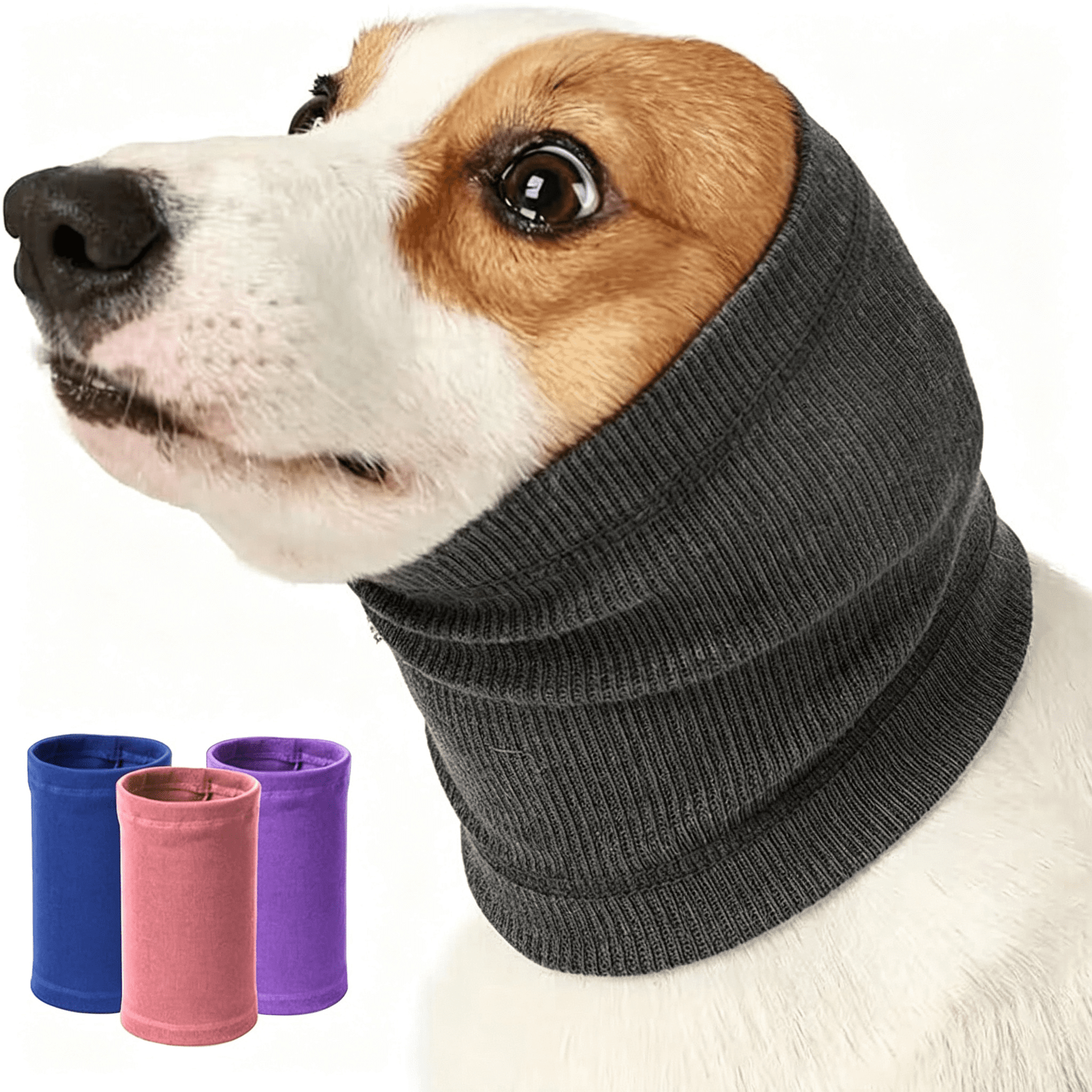 AOMRCOL Dog Calming Hoodie Quiet Head Cover Sleeves - Ear Covers Hood for Noise Bath the Grooming and Force Drying Head Protection for Anxiety Relief and Calming Dog Neck and Ear Warmer