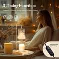 thumbnail image 4 of Behome Candle Warmer Lamp with Timer & Dimmer, Wax Melt Warmer with 2 Bulbs for Jar Candles, Home Decoration Gifts for Women, Gold, 4 of 7