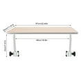 thumbnail image 3 of ChicHomey Wheelchair Tray,22.44x11.81in Desktop,Wood/Steel Pipe,Easy Install/Detach,for Daily Use, Reading, Eating, Work, 3 of 10
