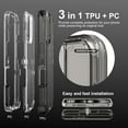 thumbnail image 7 of Heavy Duty Shockproof Protection Phone Cases, Anti-Drop, Triple Layer Transparent Protective Cover Compatible with iPhone 16, Crystal Gray, 7 of 7