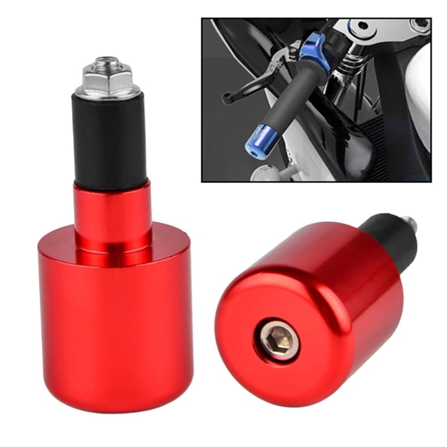 1 par de tapas de manillar de aluminio para motocicleta, manillar, empuñaduras, tapones para Suzuki GSXR600 2001-2014 750 2000-2014 GSX1300BK (B-King) rojo Macarena Extremos del manillar de la motocicleta