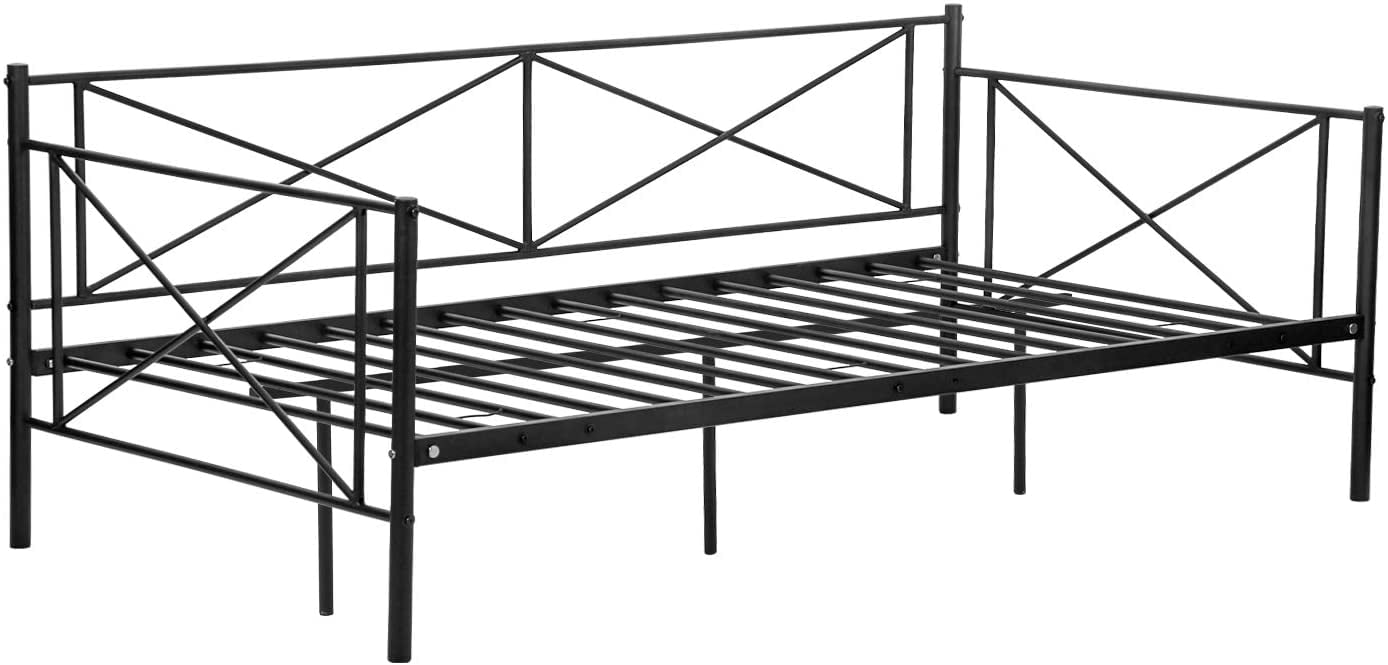 Metal Daybed Twin Bed Frame Mattress Foundation Platform Base Box