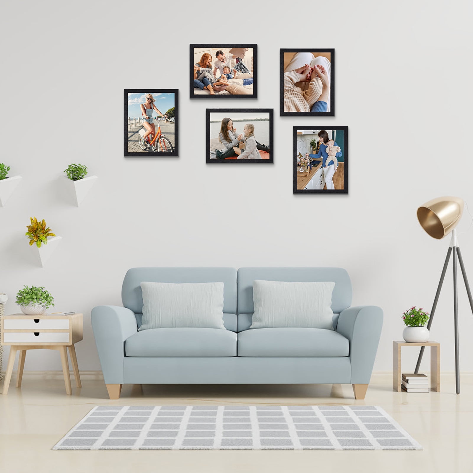 8x10 Picture Frames Set of 15, Black 8 by 10 Photo Frame for Wall or Tabletop Display