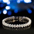 thumbnail image 3 of ruhuadgb Bracelets,phoe Chain Cubic Elegant Woman Zircon Bangle for Daily Wear Silver, 3 of 8
