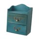 thumbnail image 4 of Organizador de escritorio de madera con 2 cajones, versátil y clásico. Azul, 4 of 9