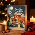 thumbnail image 5 of 2026 Christmas Advent Calendar Dinosaur Advent Calendar 24 Days Countdown Calendar Acrylic Dinosaur Hanging Ornaments 24 Xmas Surprise Gift Christmas Tree Decoration Christmas Party Favors, 5 of 9