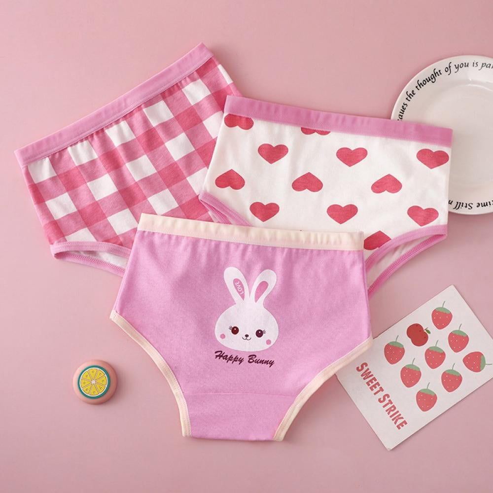 Pack of 5 Girls Boyshort Assorted Rabbits Underwear Kids Panties Comfort Briefs