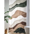 Abstract Wave Texture Sheer Curtains 108 Inch Long 1 Panel Vintage ...
