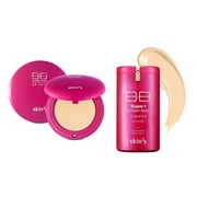 SKIN79 Super Plus Beblesh Balm Pink BB Cream 40g Pink Beige & BB Pact 15g Light Beige Set - Excellent Coverage with Sebum Control Silky Finish