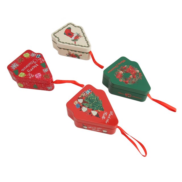 Food Storage Containers, Multi Purpose 4 Pcs Christmas Candies Tins Safe To Use Cute Pattern For Dried Fruits ANGGREK Otros