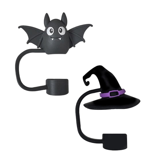 Halloween Straw Cover Cap For Cup Silicone Straw Topper For 30&40 Oz Tumbler With Handle 10mm 0.4in Proof Reusable Straw Tips Lids For Halloween Gifts. Umbrellas for Drinks for Kids Umbrella for